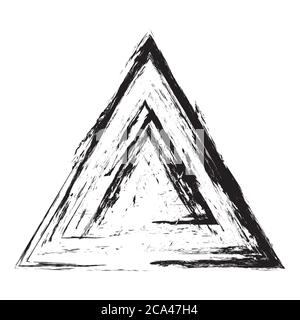 Grunge triangular frame. Vector element for design flyers, brochures, invitations, and your design ideas Stock Vector