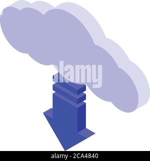 Data cloud remote access icon, isometric style Stock Vector
