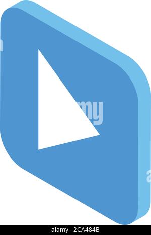 Video file operating system icon, isometric style Stock Vector