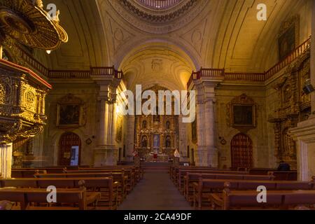 Arequipa, Peru - september 24, 2018: Jesuit Church of the Company of Jesus (Iglesia de la Compania) in Arequipa, Peru Stock Photo