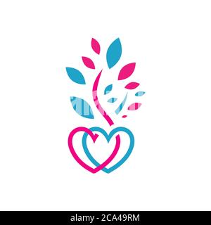 growing love together vector icon. sign of a lover Keep Love strong ever illustration Stock Vector
