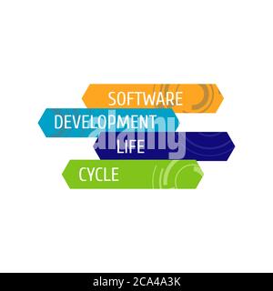 software development life cycle vector illustration Stock Vector