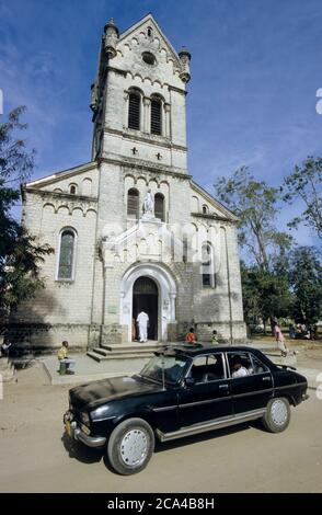 TANZANIA, Bagamoyo, old catholic church from german colonial time, built 1914 / TANSANIA, Bagamoyo, alte katholische Kirche aus der deutschen Kolonialzeit Deutsch-Ostafrika, gbaut 1914 Stock Photo