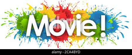 Movie in splash’s background Stock Photo