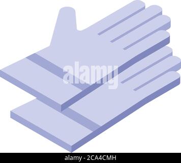 Metallurgy gloves icon, isometric style Stock Vector