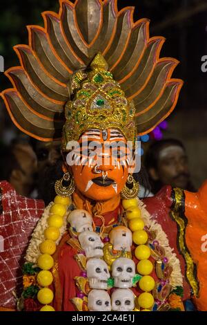 Indian Ethnic theatrical performance during an ethnic festival in Jerusalem, Israel Stock Photo