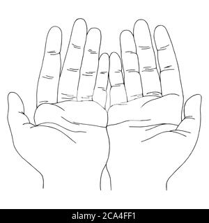 sketch begging hands Stock Vector Image & Art - Alamy