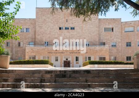 The National Institutions designed in 'Modified International Style' by architect Yohanan Rattner, the building was erected from 1928 to 1936. Its thr Stock Photo