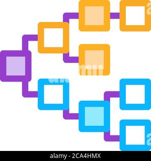 front end hierarchy icon vector outline illustration Stock Vector