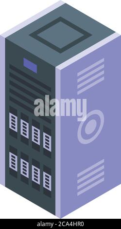 Authentication server icon, isometric style Stock Vector