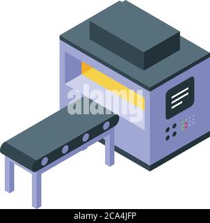 Metallurgy line icon, isometric style Stock Vector