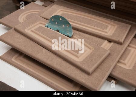 Wooden furniture production. Stock Photo