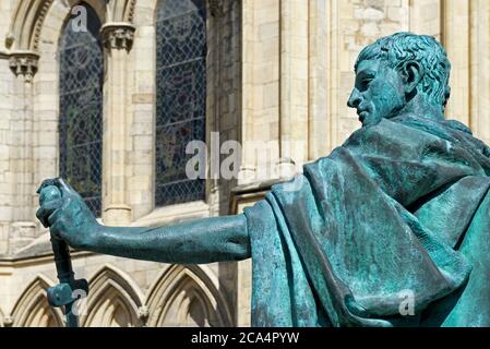 Statue of Emperor Constantine, York, North Yorkshire, England UK Stock Photo