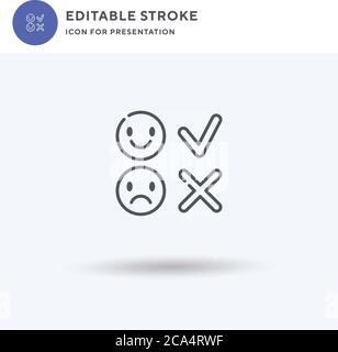 Rating icon vector, filled flat sign, solid pictogram isolated on white, logo illustration. Rating icon for presentation. Stock Vector