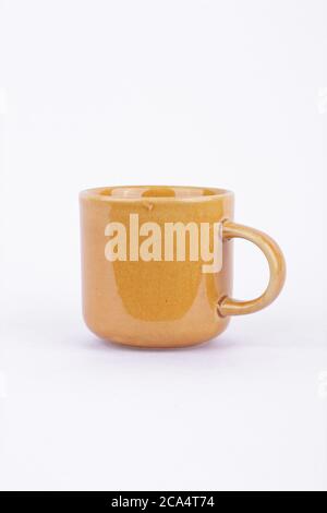Coffee cup on break time in white background isolated Stock Photo