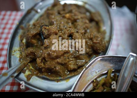 Kerala Style Beef Curry ,Nadan Spicy Beef Curry Stock Photo