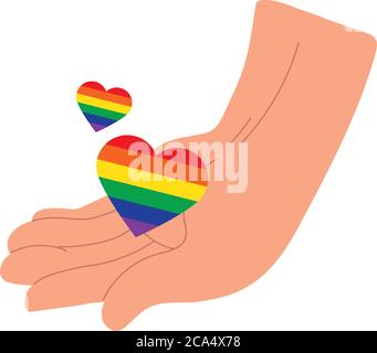 hands supporting local business products vector illustration design Stock Vector
