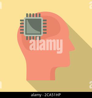 Processor neuromarketing icon. Flat illustration of processor neuromarketing vector icon for web design Stock Vector