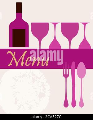 menu card, design template, vector illustration Stock Vector