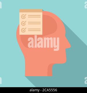 Checklist neuromarketing icon. Flat illustration of checklist neuromarketing vector icon for web design Stock Vector
