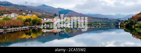 View of Douro River, Pinhao, Portugal Stock Photo