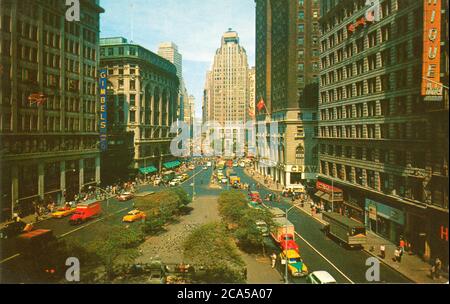 Old picture of Herald Square, New York City, New York, USA Stock Photo