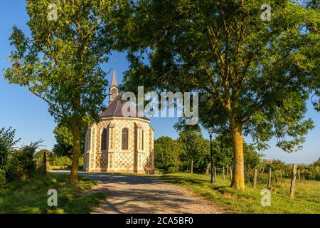 France, Somme (80), Baie de Somme, Saint-Valery-sur-Somme, The seamen's chapel on the heights of Cap Hornu Stock Photo