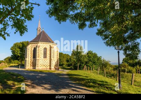 France, Somme (80), Baie de Somme, Saint-Valery-sur-Somme, The seamen's chapel on the heights of Cap Hornu Stock Photo