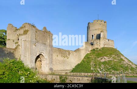 France, Eure, Epte Valley, Chateau sur Epte, fortress dating from the 12th century Stock Photo