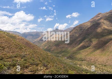 Landscape in the beautiful Tsehlanyane National Park, Leribe District, Kingdom of Lesotho, southern Africa Stock Photo