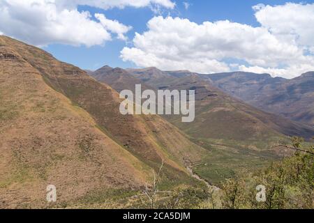 Landscape in the beautiful Tsehlanyane National Park, Leribe District, Kingdom of Lesotho, southern Africa Stock Photo