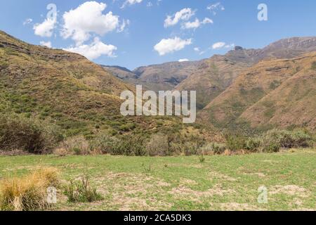 Landscape in the beautiful Tsehlanyane National Park, Leribe District, Kingdom of Lesotho, southern Africa Stock Photo