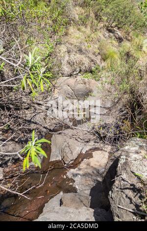 Landscape in the beautiful Tsehlanyane National Park, Leribe District, Kingdom of Lesotho, southern Africa Stock Photo