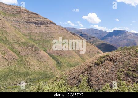 Landscape in the beautiful Tsehlanyane National Park, Leribe District, Kingdom of Lesotho, southern Africa Stock Photo