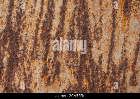 Texture of the surface of old iron covered with paint. Close up Stock Photo