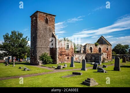 Remains of old St Andrews Parish Church, Kirk Ports, North Berwick, East Lothian, Scotland, UK.