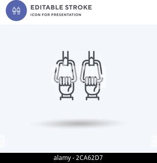 Passengers icon vector, filled flat sign, solid pictogram isolated on white, logo illustration. Passengers icon for presentation. Stock Vector