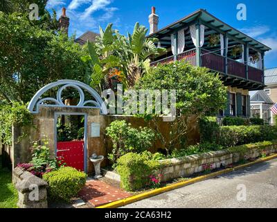 Street scene, St. Augustine, Florida Stock Photo