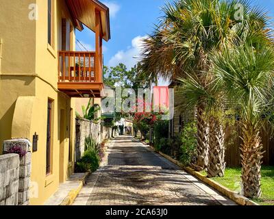 Street scene, St. Augustine, Florida Stock Photo