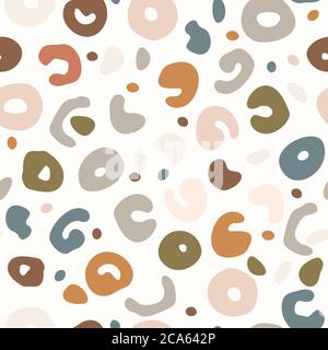 Seamless background gender neutral baby dotted pattern. Simple whimsical  minimal earthy 2 tone color. Kids nursery wallpaper or boho spotted fashion  Stock Vector Image & Art - Alamy