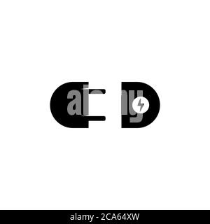 electric socket vector logo icon design template illustration Stock Vector