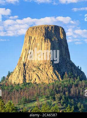 Devils Tower, Devils Tower National Monument, Wyoming, USA Stock Photo