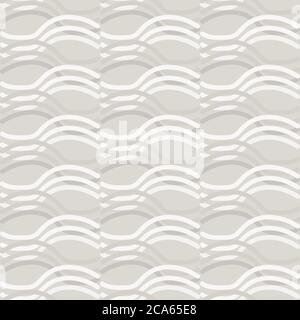 Seamless pattern. Neutral cream stripe background. Elegant minimal off white beige linen texture. Stylish line all over print. Stock Vector