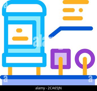 radio resistor icon vector outline illustration Stock Vector