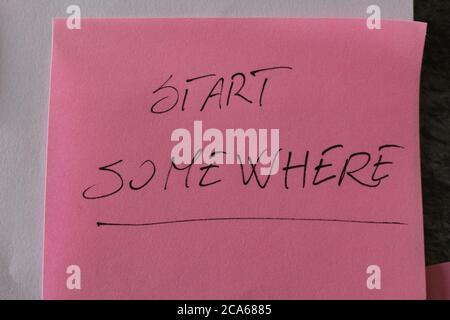 Post-it with motivational phrases Stock Photo