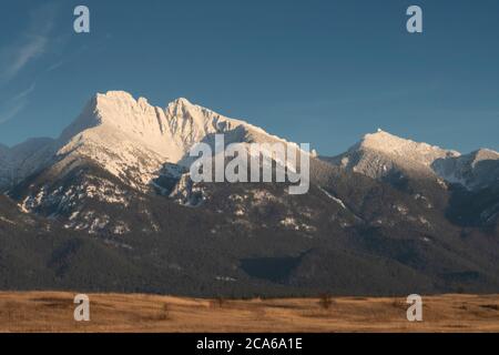 North America; United States; Montana; Mission Mountains; Autumn Stock Photo