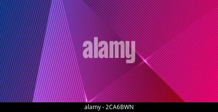 Abstract blue and pink gradient background with diagonal lines. Vector illustration Stock Vector