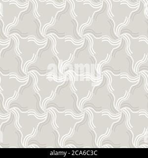 Seamless pattern with off-white swirls. Abstract ink painting