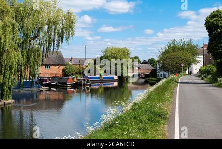 Canal scene in Shardlow, Derbyshire, UK Stock Photo