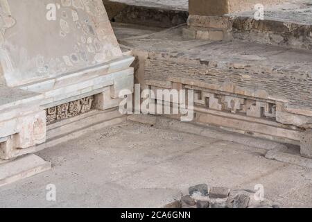 A stucco frieze depicting ruler Lord 4 Face and his wife, Lady 10 ...